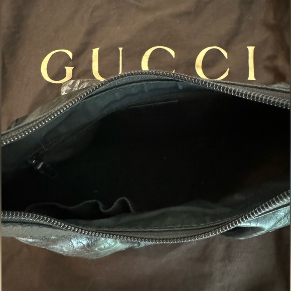 Gucci Horsebit Embossed Leather Medium Abbey Hobo Shoulder Bag - Picture 6 of 9